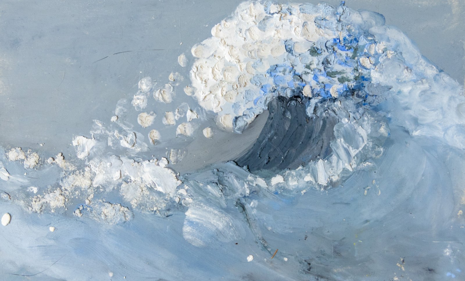 Untitled — oil study of a cresting wave